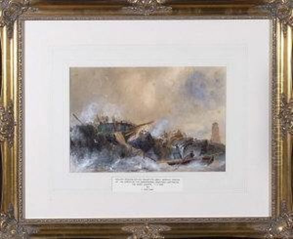 William Darling And His Daughter Grace At The Wreck Of The Forfarshire, Longstone Lighthouse, The Farne Islands, 7.9.1838 - view 1