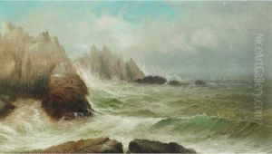 Waves Trashing A Rocky Coast