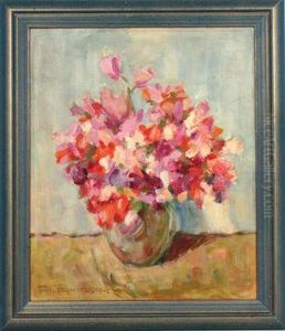Blumen Stillleben by Hugo Haubenhofer