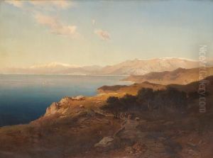 A Mediterranean Coastal Scene by Michael Haubtmann