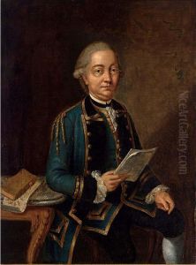 A Portrait Of Onno Tamminga Baron Du Tour by August Christian Hauck