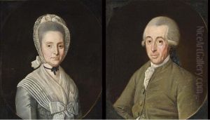 A Portrait Of Jakob Boreel Van Haersma (b.1738) And Anna Henrietta Van Swinderen (b.1741) by Friedrich Ludwig Hauck