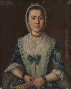 Elisabeth Van Dorsburg Im Spitzenkleid Und Haube by J.Van Hauck