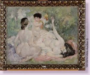 Les Baigneuses Et Un Putto Aux Raisins Les Baigneuses Et Un Putto Aux Raisins