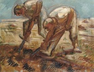 Workers In A Field by Albert Haueisen