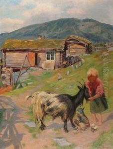 Smapike Med Geit Og Honer Ved Seter by Marie Hauge