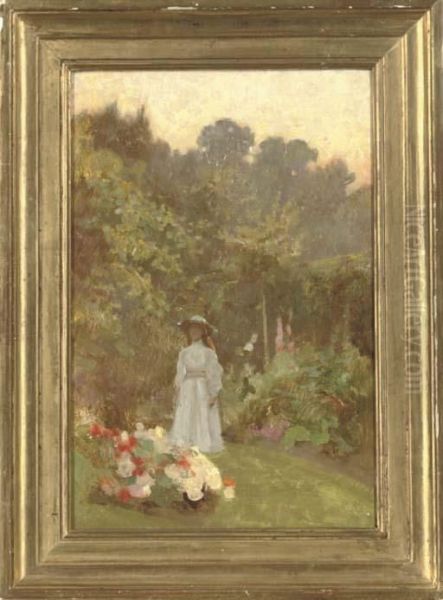 Lady In A Garden - view 1