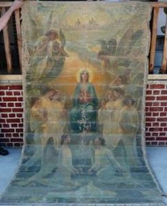  La Vierge Assise Parmi Les Anges 