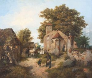 Dorf In Mecklenburg by August C. Haun