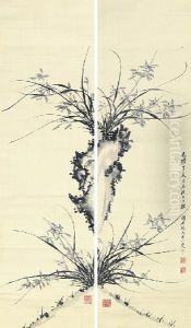 Orchids And Rocks by Yi Haung