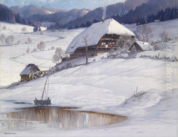 Winter Landscape In The Gunterstal - view 1