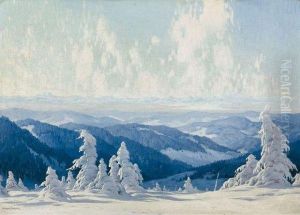 Sapins Enneiges by Karl Hauptmann
