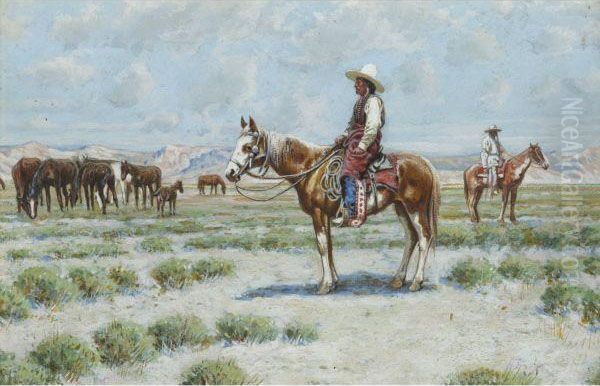 Indian On Horseback - view 1