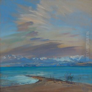 Mountain Landscape With Chiemsee Lake In Bavaria