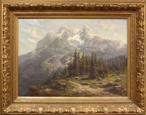 Mountain Landscape by Gustav Hausmann