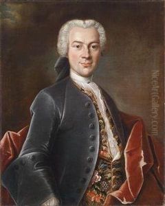 Portrait Of The Court Secretary To Saxon Prince Elector by Elias Gottleib Haussmann