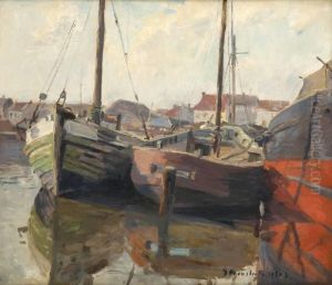 Barques De Peche Abruges by Gaston Haustrate