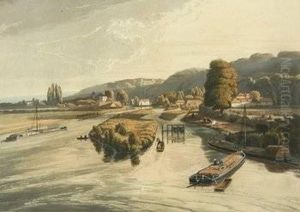 View Of Taplow From Maidenhead Bridge by Charles Richards Havell
