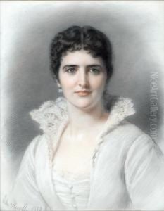 Ritratto Di Nobildonna In Bianco by Edmund Havell Jnr.