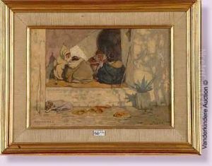 Petit Cafe Arabe A Alger by Hendrik Johannes Haverman