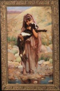 Jeune Fille Avec Une Chevre by Henri Havet