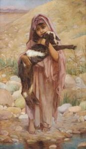 Fillette Au Bouquetin