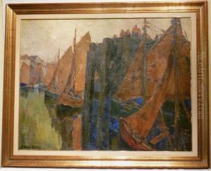 "quai
Des
Pecheurs
A Ostende". by Georges Haway