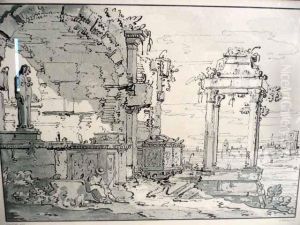Italian Landscape by George Hawkins
