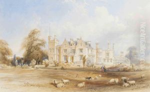 Perspective Design For A Country House With A Conservatory by George Hawkins