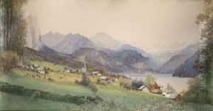 Landschaft Mit Dem Dachstein