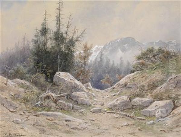A Mountainrange And Debris - view 1