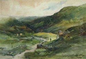 Winding Country Road In The Highlands by Thomas Marjoribanks Hay