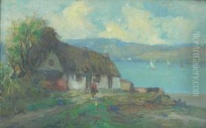Cottage By Loch Long by William Hardie Hay