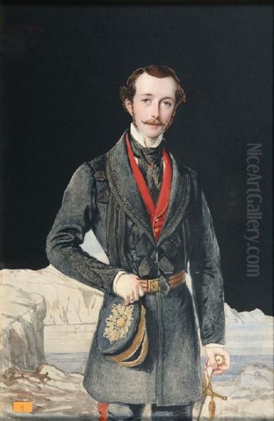 Portrait Of A Military Officer - Three Quarter Length Standing In A Landscape - view 1