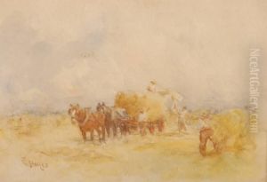 Haymaking Scene by Edward Hayes