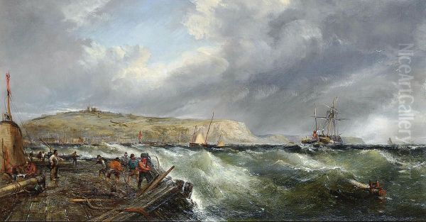 Salvaging The Wreck Off Dover - view 1