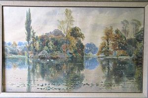 Wooded Lake by Frederick William Hayes