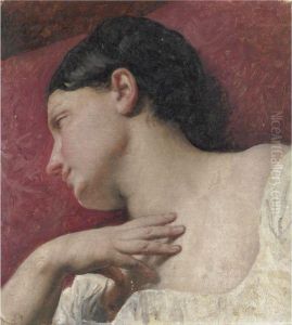 Testa Di Donna (studio Dal Vero) by Francesco Paolo Hayez