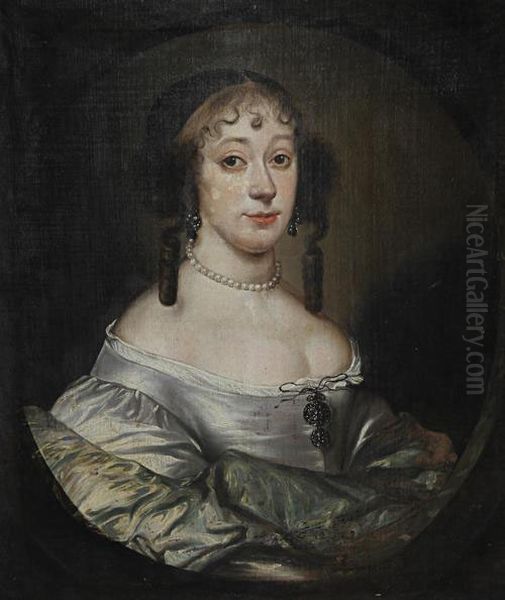Portrait Of A Lady In A Silver Dress - view 1