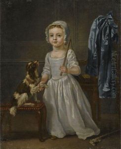 Portrait Of A Girl With A Dog