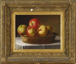 Still Life With Apples In A Basket by Barton Stone Hays