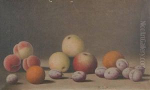 Still Life Of Apples, Peaches, Plums, And Oranges by Barton Stone Hays
