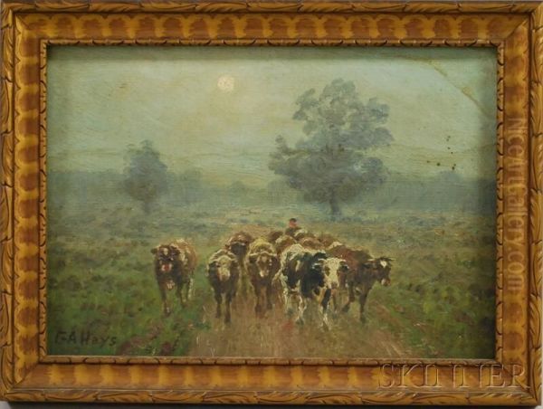 Cows And Drove On A Dirt Lane - view 1