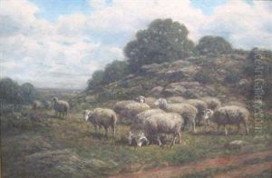 Sheep On The Hill by George Arthur Hays