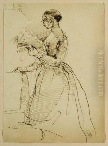 A Woman Reading by John Hayter