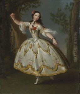 Portrait Of Mademoiselle Violette, Later Mrs. David Garrick by Edward Haytley