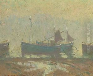 Fishing Boats In The Early Morning Mist Fishing Boats In The Early Morning Mist