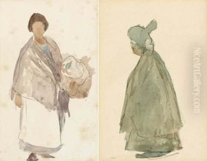 Sketch Of A Dublin Woman by Michael Healy