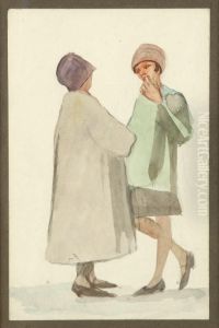 Dubliner's, Depicting Two Women Talking by Michael Healy
