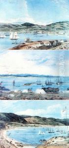Two Views Of Wellington & One View Of Nelson -
1841 by Charles Heaphy